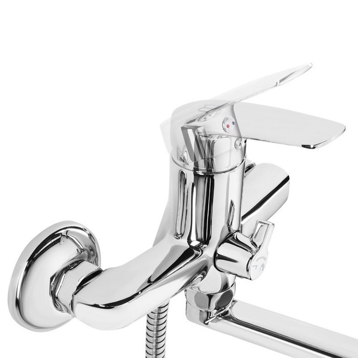 NIASBLCM10 Смеситель для ванны с длинным изливом с керамическим дивертором Milardo Niagara - Вид №3