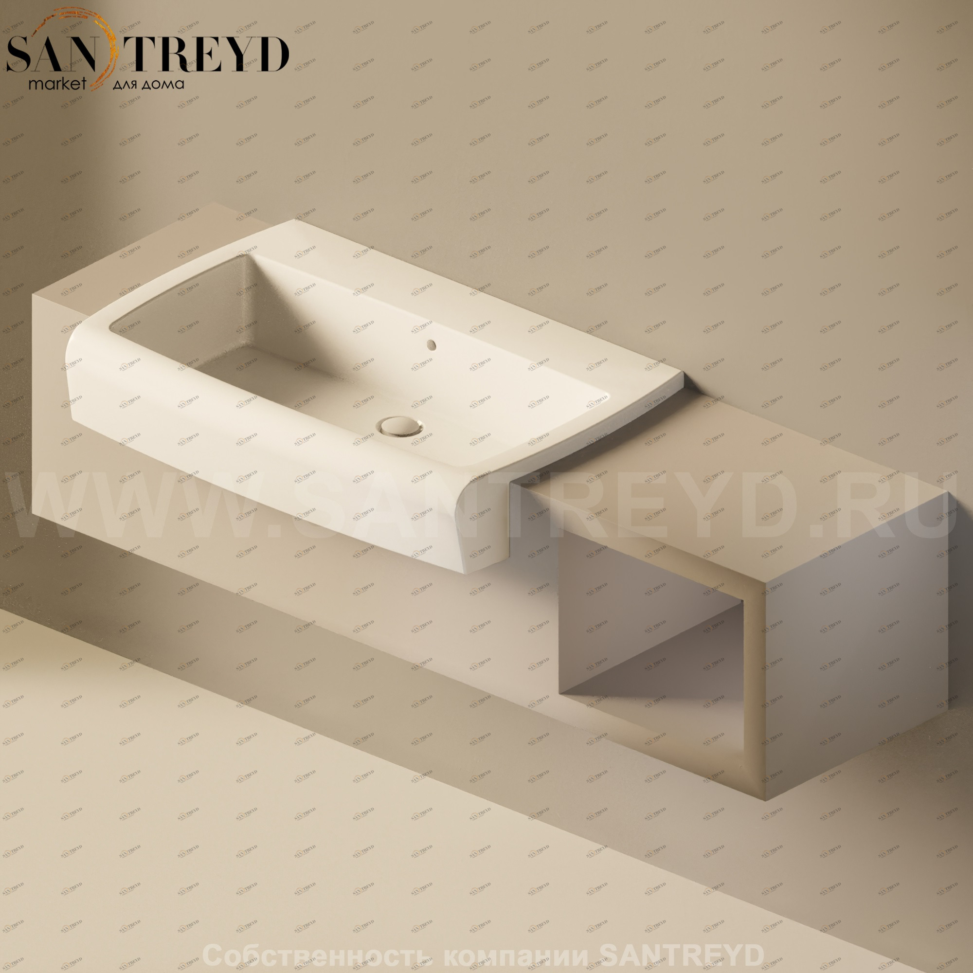 Flaminia UNA Консоль для раковины от 160 до 240 см с местом хранения серая UNA90V1.1019 Ceramica Flaminia UNA90V11019