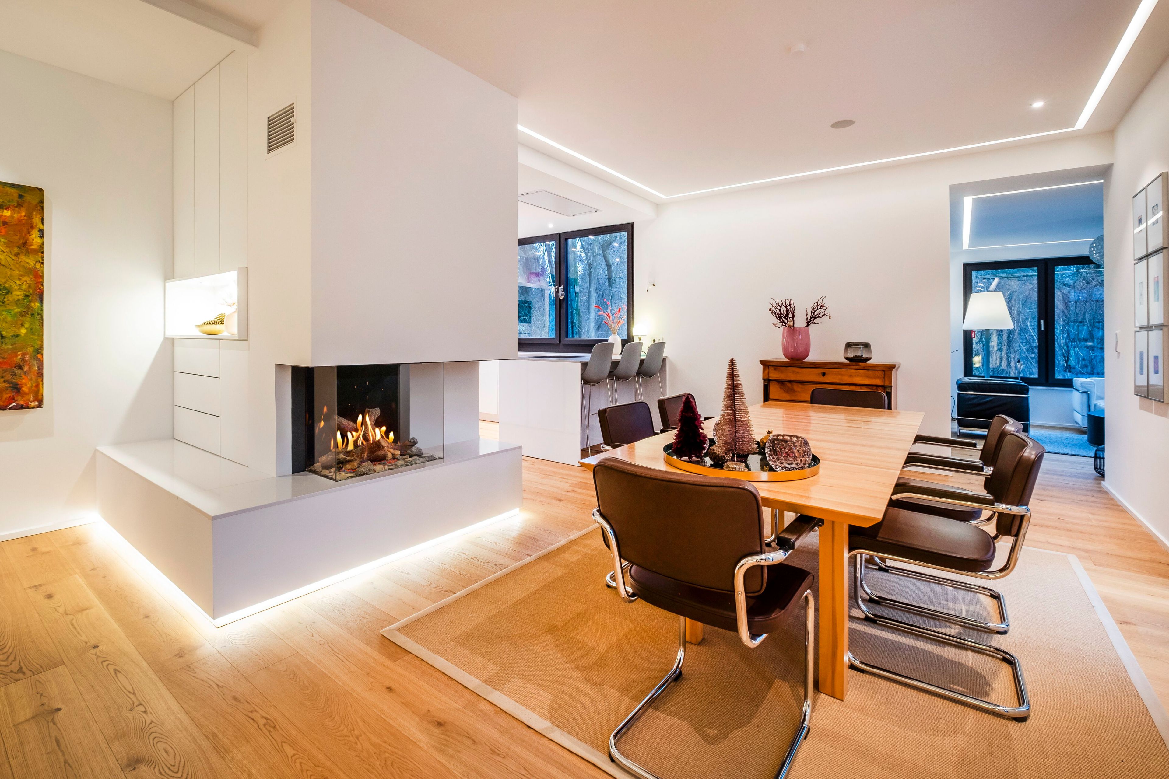 Настенный газовый камин с тройным фасадом KALFIRE GP70/55S ARCH-00088461 - Вид №1