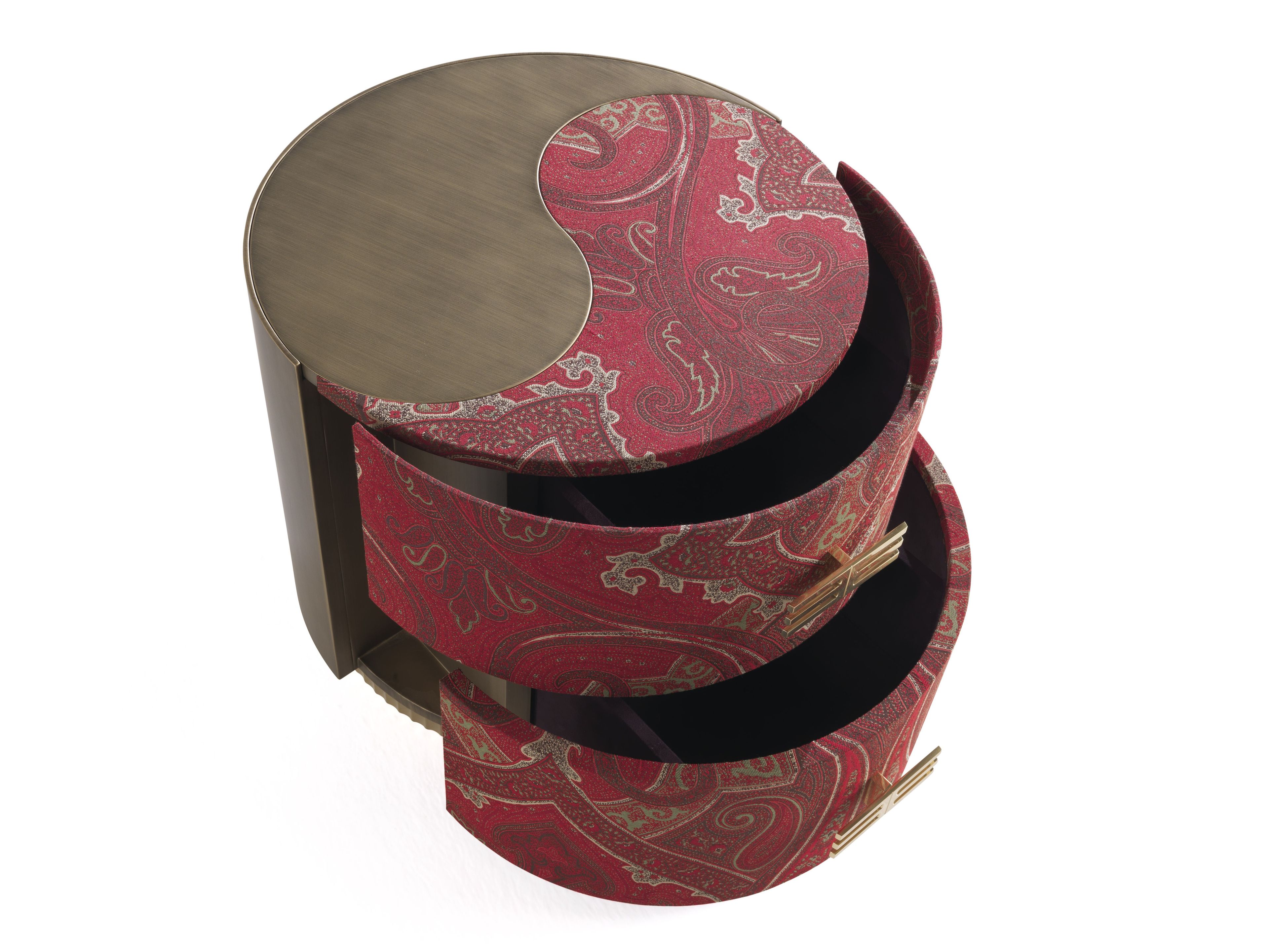 Круглая прикроватная тумбочка с ящиками ETRO Home Interiors ARCH-00063512 - Вид №1