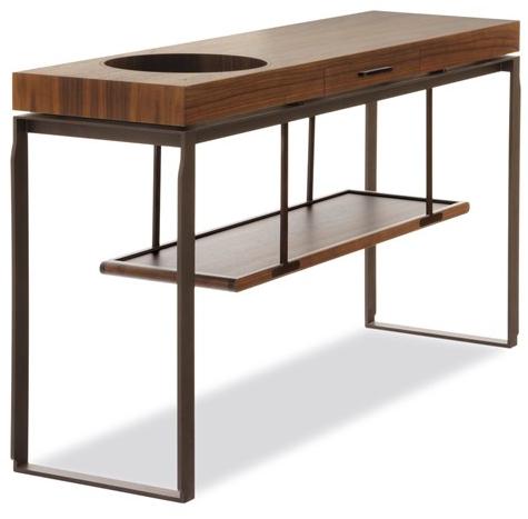 Giorgetti Прямоугольная деревянная консоль с ящиками Aei sun-id-1491852 - Вид №1