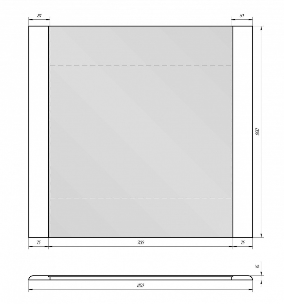 99.9006 Зеркало Dreja Uni - Вид №1