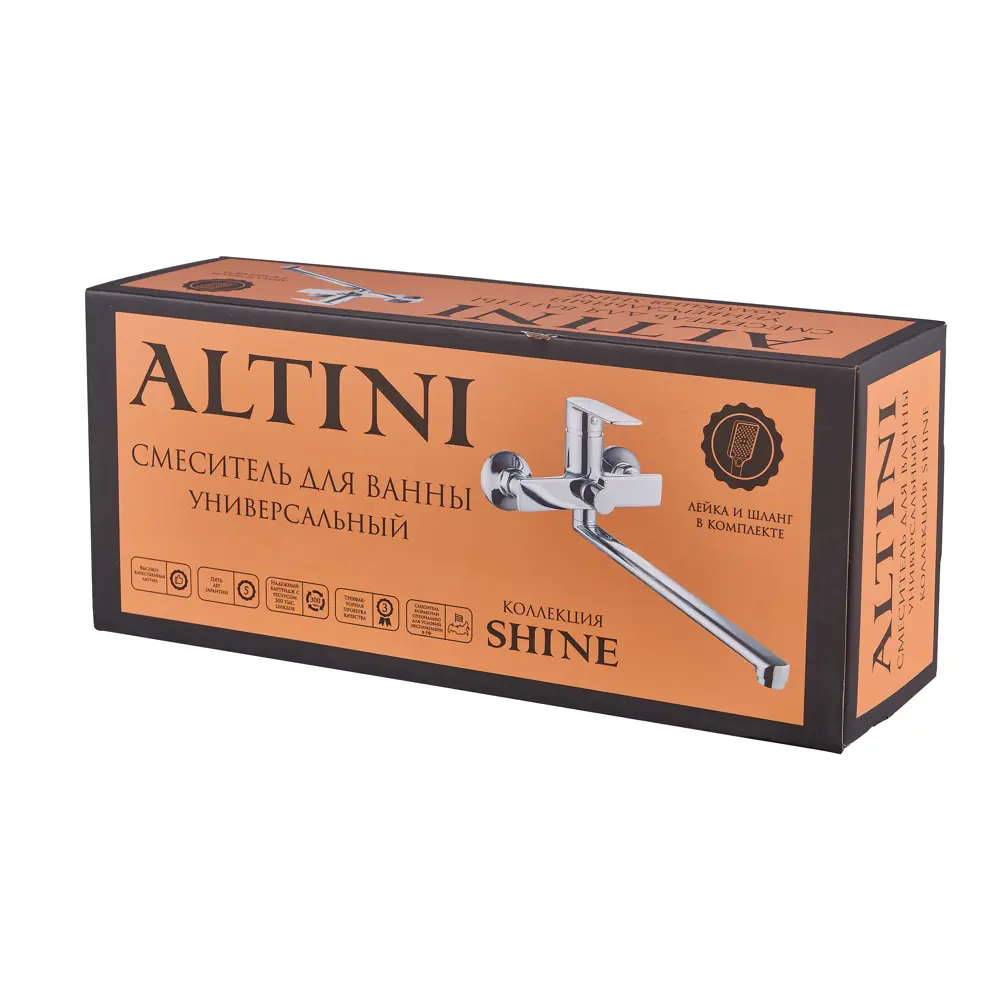 Смеситель для ванны Altini Shine 90531000-C однорычажный универсальный цвет хром STLM-2199922 - Вид №6