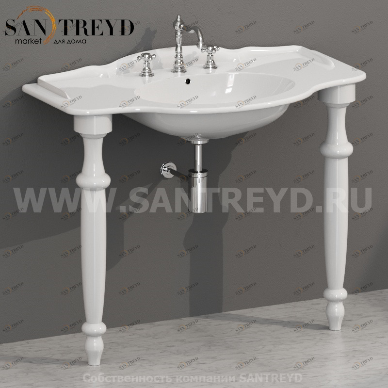 PA075BI Напольная раковина стоящая овальная Ceramica Globo PAESTUM