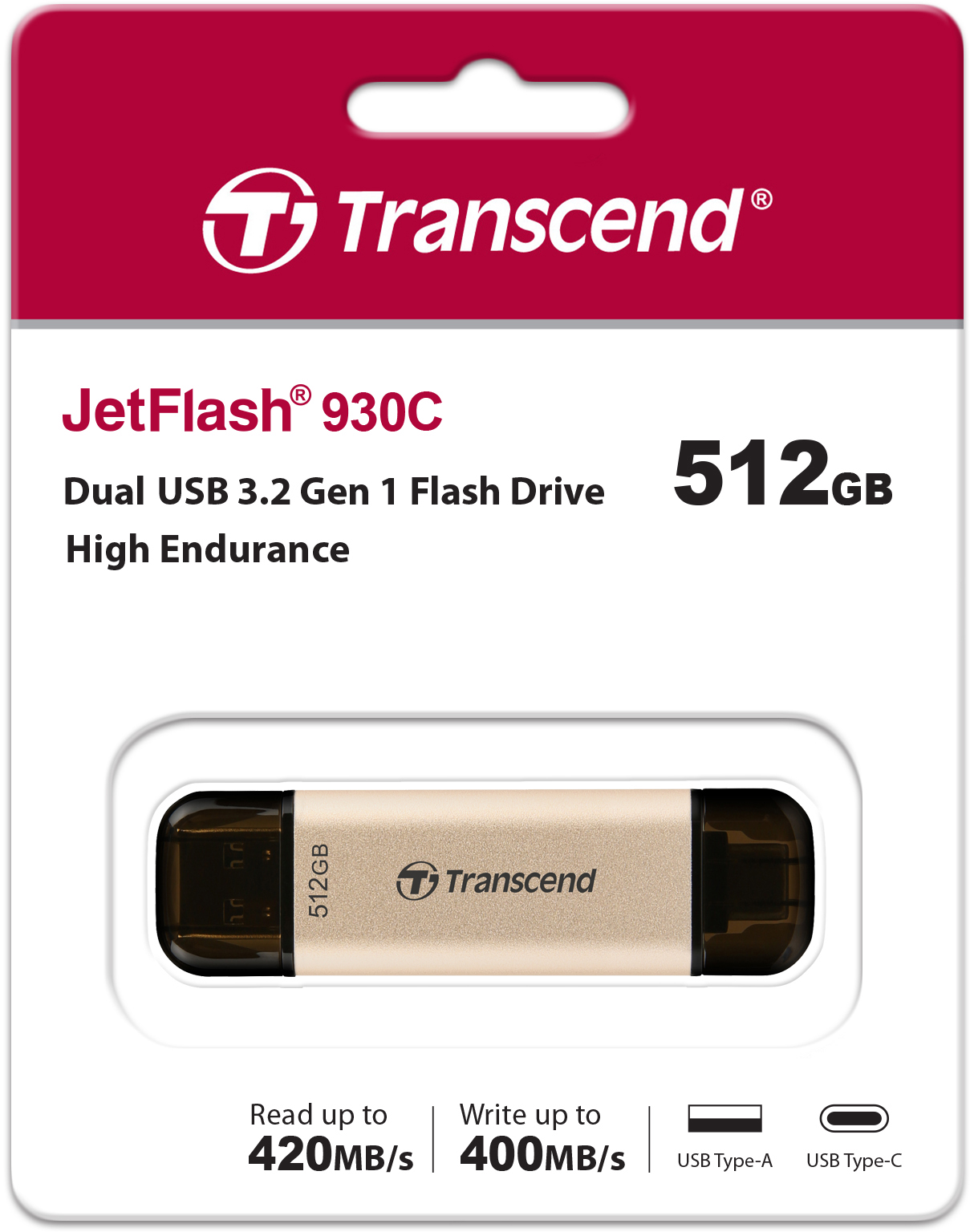 TS512GJF930C 512gb jetflash 930c usb 3.2 otg type c high speed Transcend Santreyd  - Вид №9