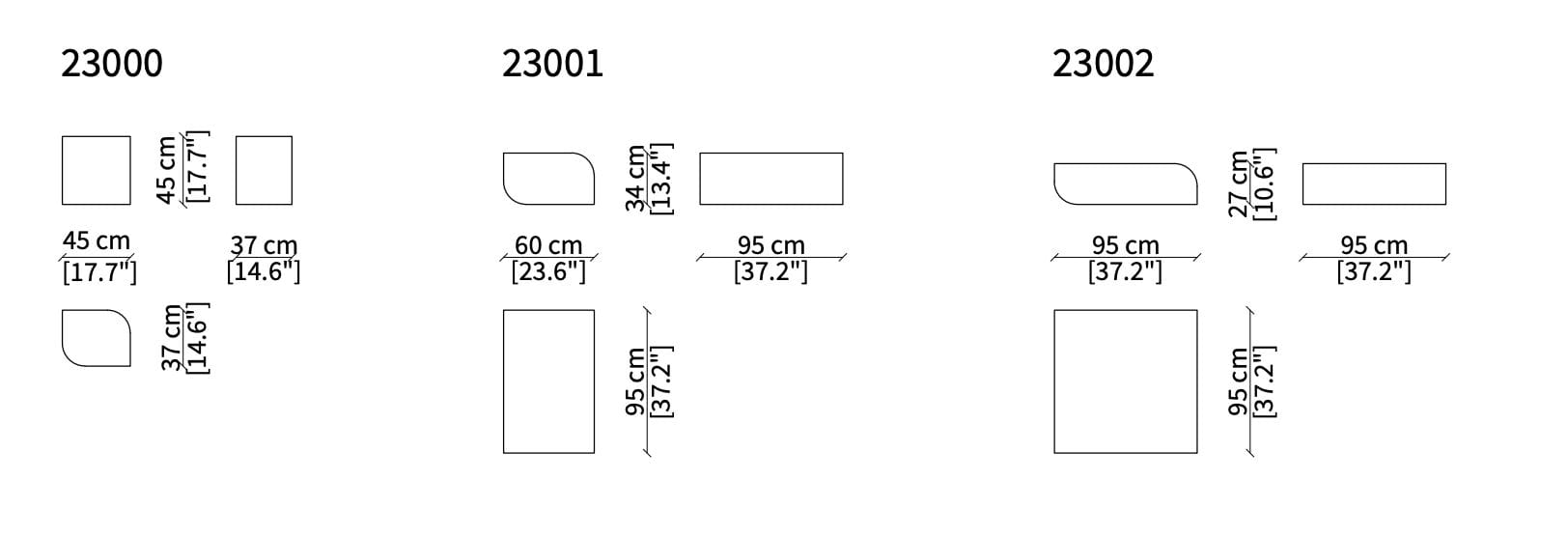 Изогнутые многослойные деревянные журнальные столики Frigerio TOM ARCH-00090986