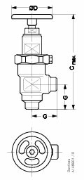 Danfoss SVA-S — запорные клапаны со стандартным штоком SVA-S 125 D ANG CAP Запорный клапан 148B6101  - Вид №10