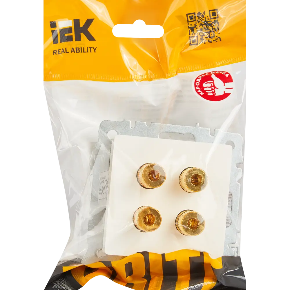 Аудиорозетка IEK Brite для скрытого монтажа в белом цвете 87761522 STLM-1109878 - Вид №4