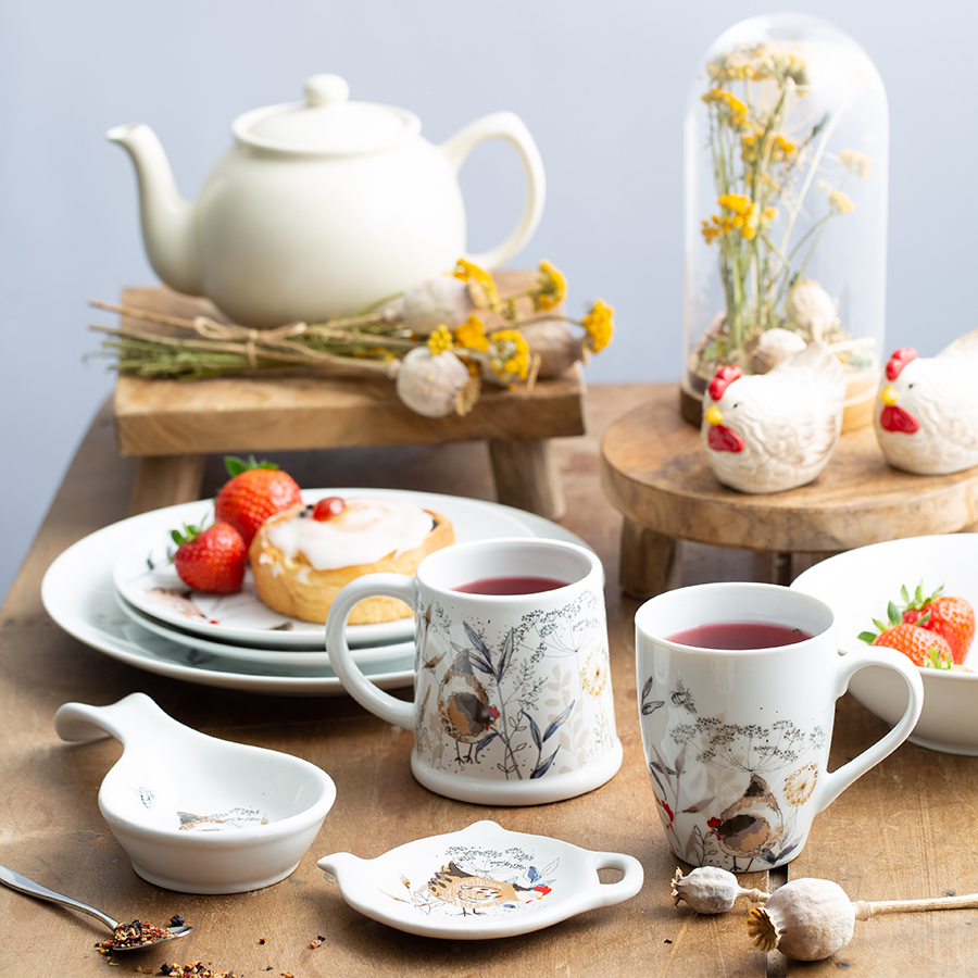 P_0059.639 Блюдце для чайных пакетиков country hens Price&Kensington  - Вид №1