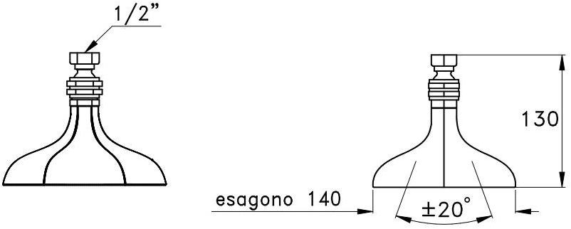 RUBINETTERIE STELLA Лейка дождевого душа Eccelsa 318a - Вид №1
