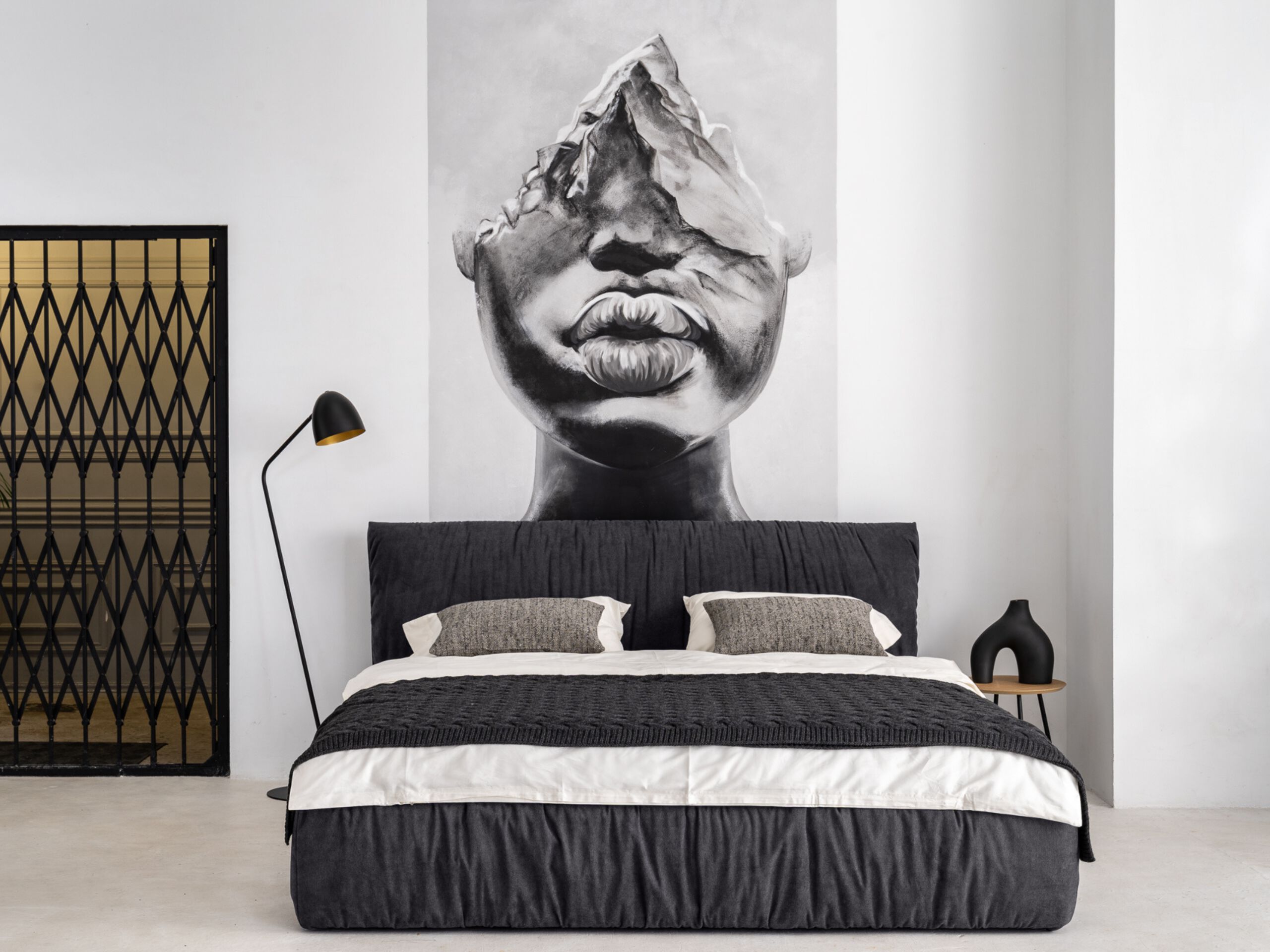 Двуспальная кровать-контейнер с мягким изголовьем Woodsoft KEMI ARCH-00148708 - Вид №4