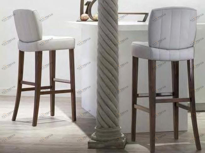 Tonon Высокий кожаный табурет со спинкой Gallant 344 344.42