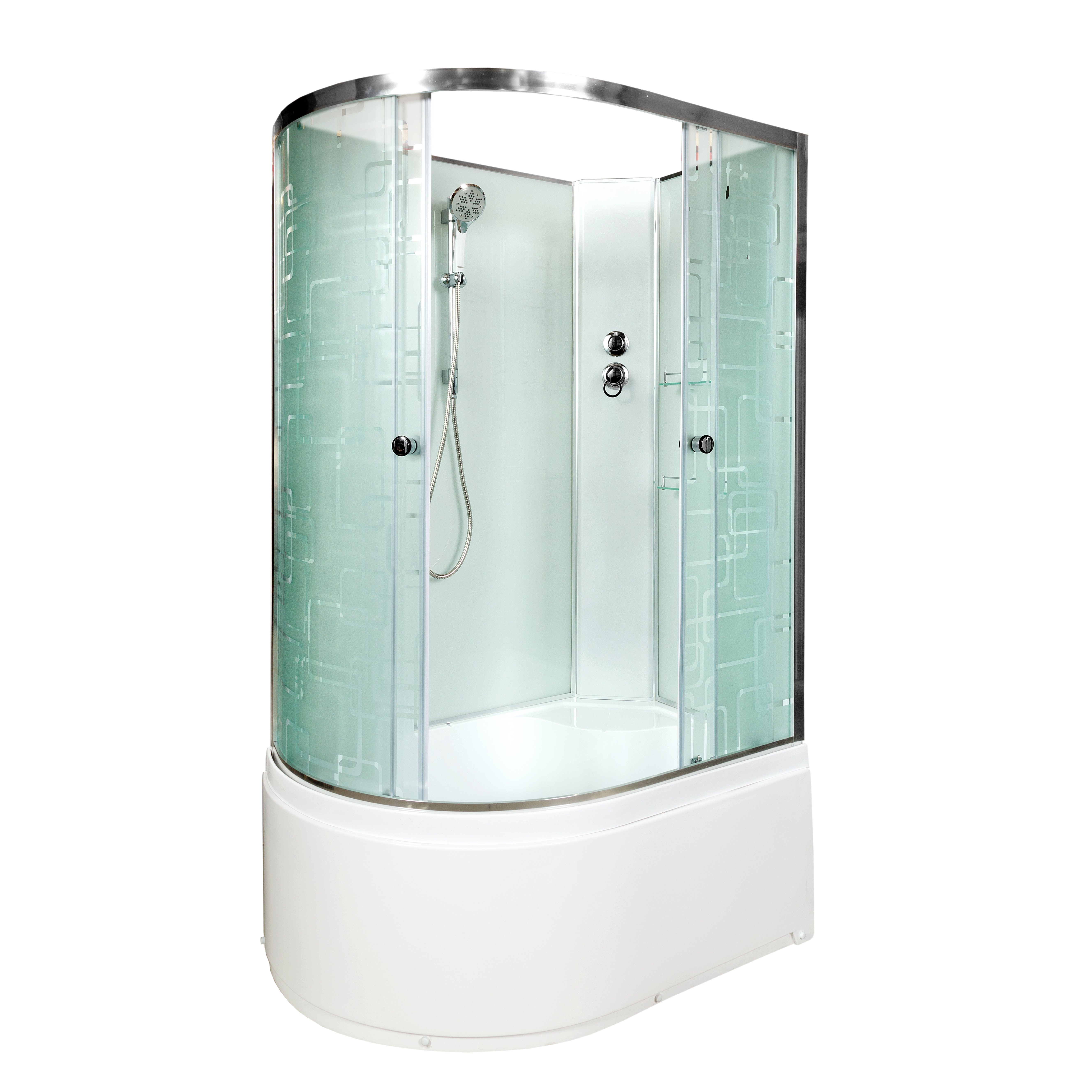 ЕМ2790 с гидромассажем (гм.) Душевая кабина DETO Серия ЕМ ЕМ4512 R N (без крыши) - Вид №5