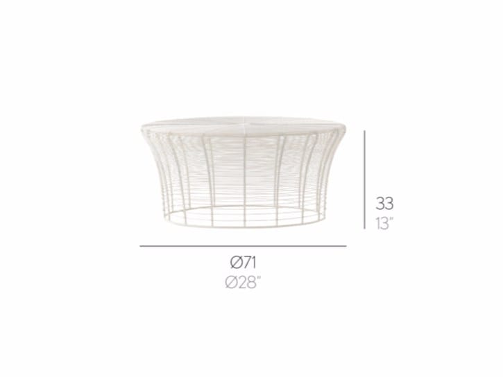 Из нержавеющей стали круглый низкий сад журнальный столик GANDIABLASCO Арам ARCH-00080197 - Вид №17