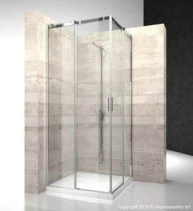 VISMARAVETRO Душевой уголок угловой с раздвижной дверцей 8000