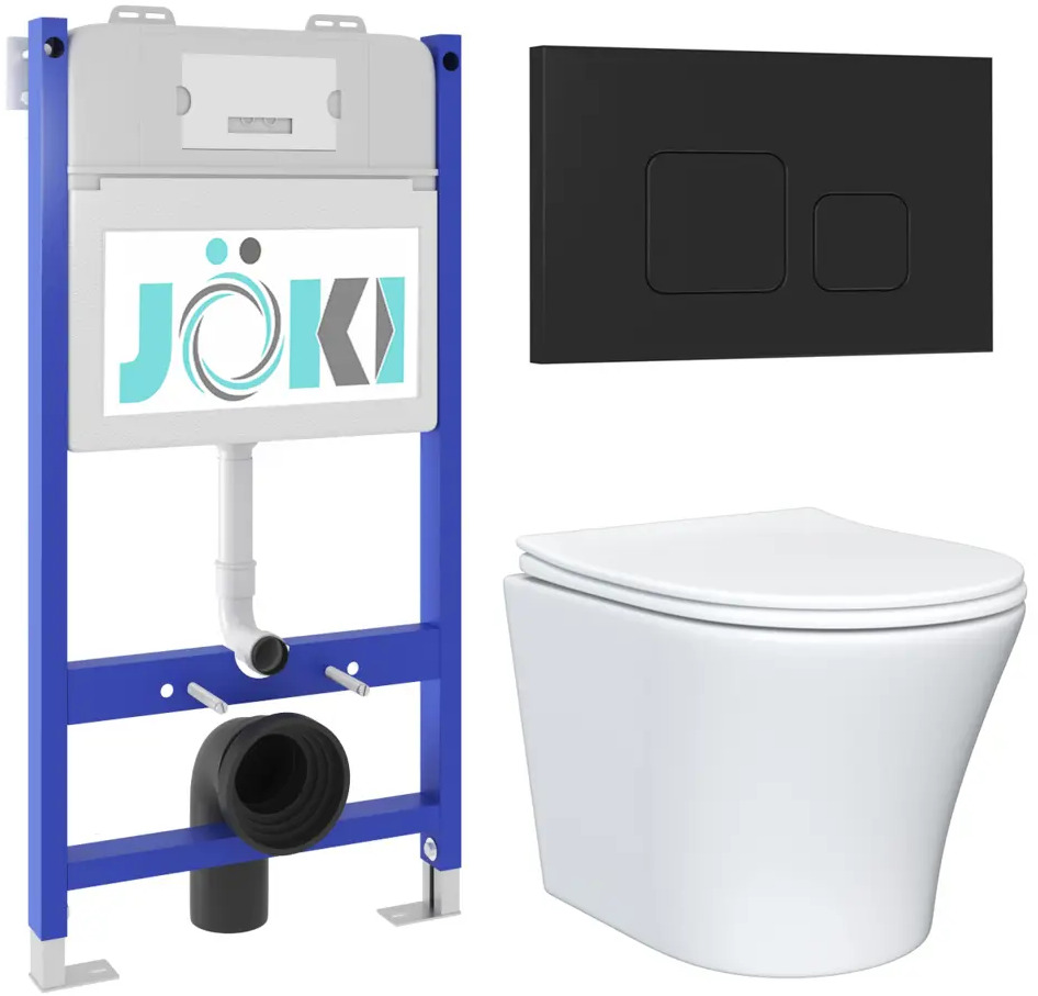 91616943 Комплект инсталляция с унитазом Joki JKS802033702BM цвет белый STLM-0976413
