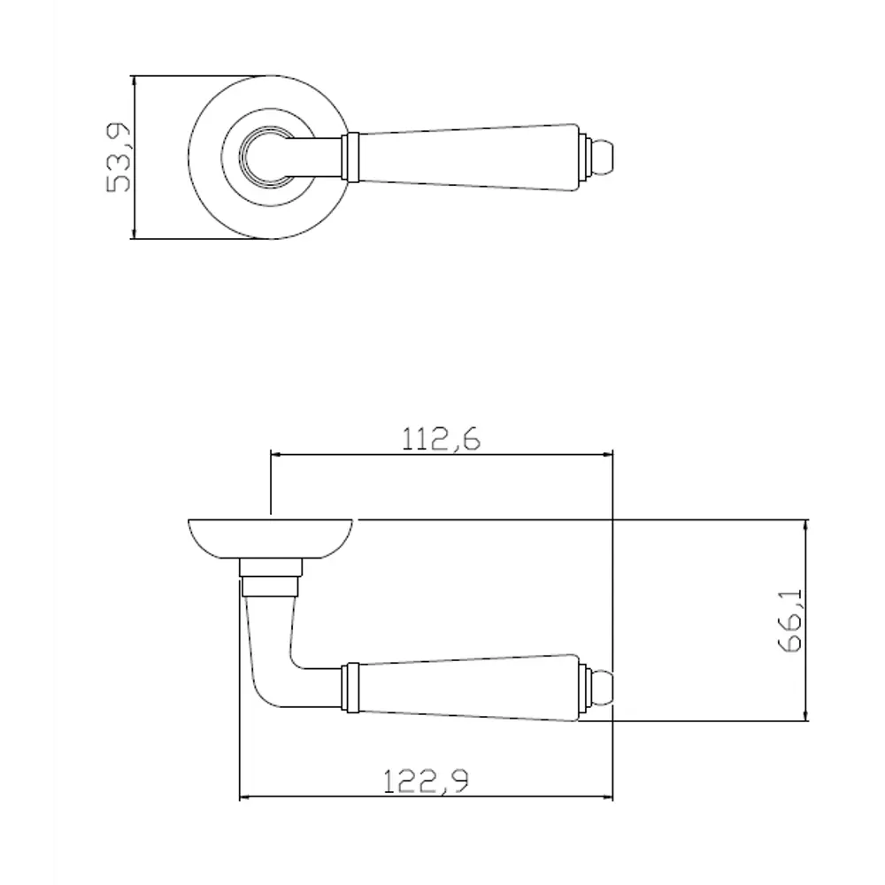 Дверные ручки Edson WC6R1 с запорным механизмом в черном глянце 85167459 STLM-0895393 - Вид №3