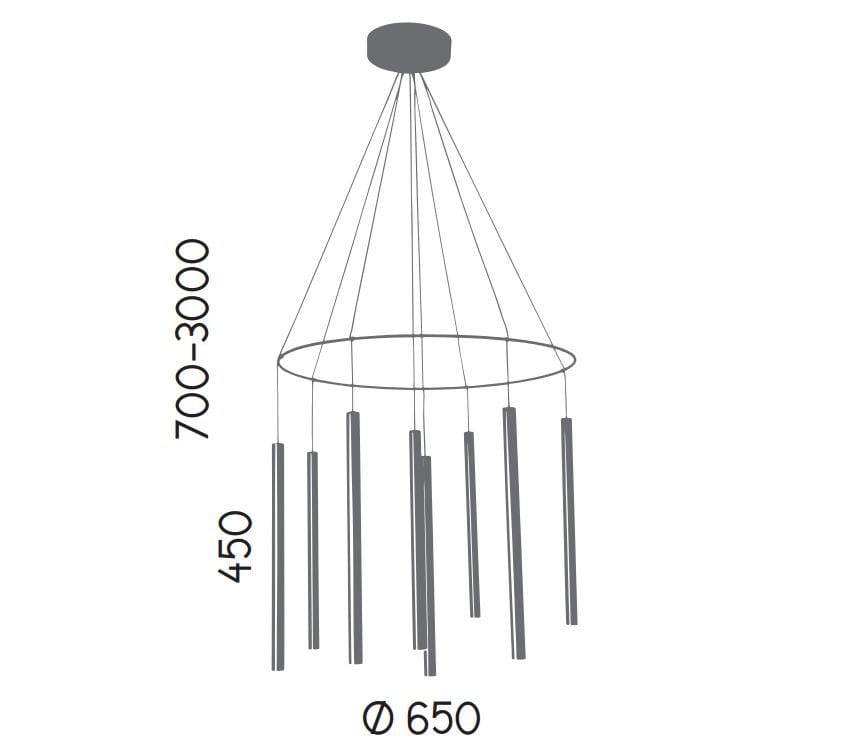 Металлический светодиодный подвесной светильник Aromas del Campo MIKA MULTI ARCH-00065600 - Вид №2