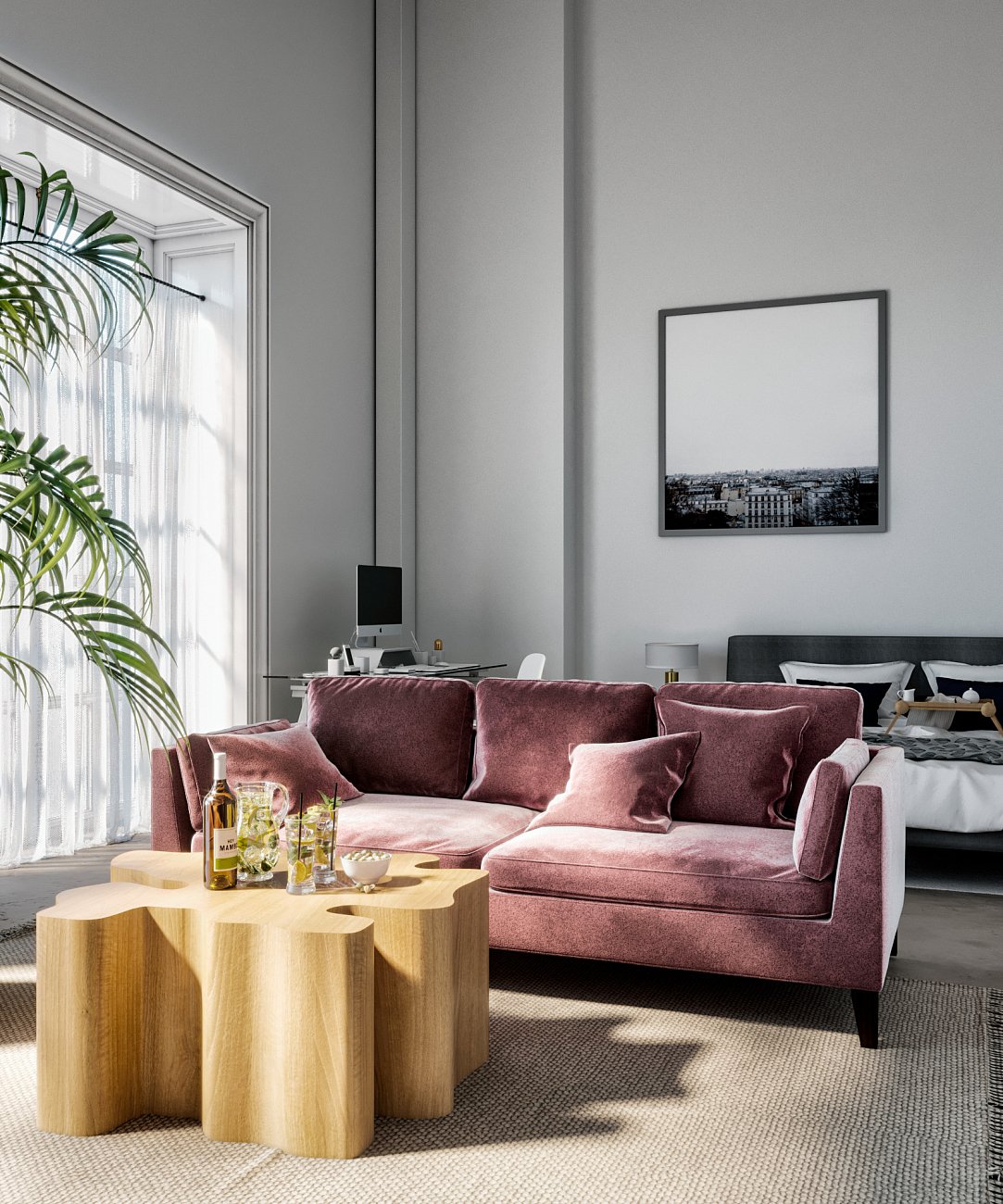 Журнальный столик черный фигурный венге "Пень" от Odingeniy ODINGENIY  178454 Венге;черный  - Вид №1