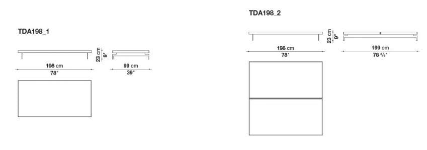 Низкий деревянный журнальный столик B&B Italia док ARCH-00130755 - Вид №2