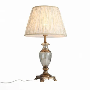 Лампа настольная с абажуром 58х40 см бежевая Assenza SL966.304.01 ST LUCE КЛАССИЧЕСКИЕ 00-3889152 Бежевый;бронза;прозрачный