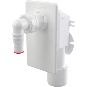 Сифон для стиральной машины под штукатурку, белый