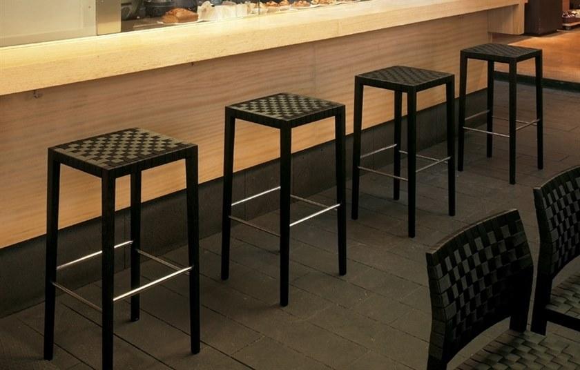 Andreu World Высокий табурет из дуба с подставкой для ног Valeria Bq7517-bq7526 - Вид №6