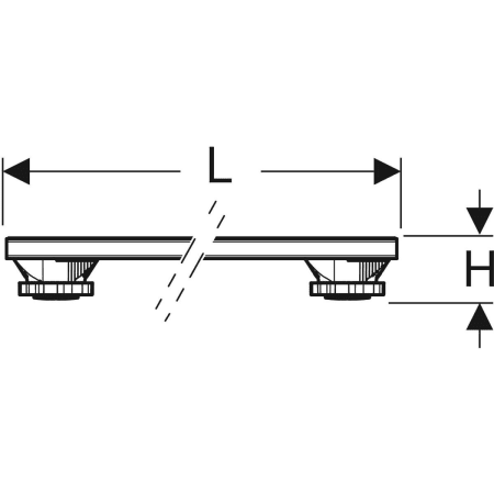554.959.00.2 Монтажный комплект Geberit для душевых поддонов со структурой натурального камня, от 140 см Geberit  - Вид №2
