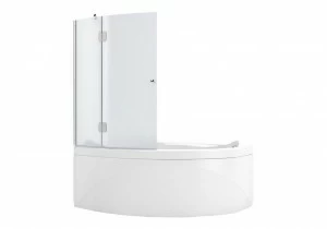 Шторка для ванны Aquanet AQ2 L, узорчатое стекло