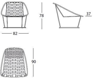 arflex Садовое кресло на стальных и эластичных ремнях Cloud sun-id-1357809 - Вид №2