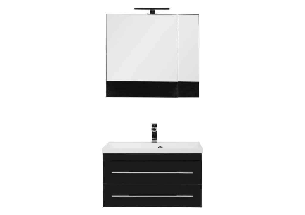 Мебель для ванной Aquanet Верона NEW 75 черный (подвесной 2 ящика) 00231033 - Вид №2