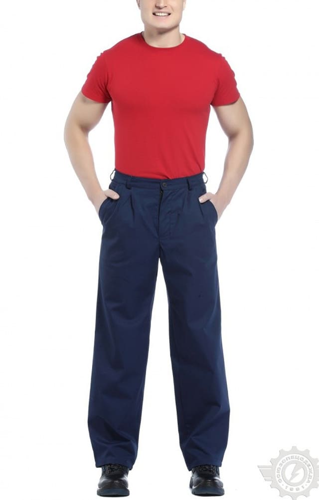 65563 Брюки "Гарант" синие  Летняя спецодежда  размер 40-42/158-164  - Вид №5