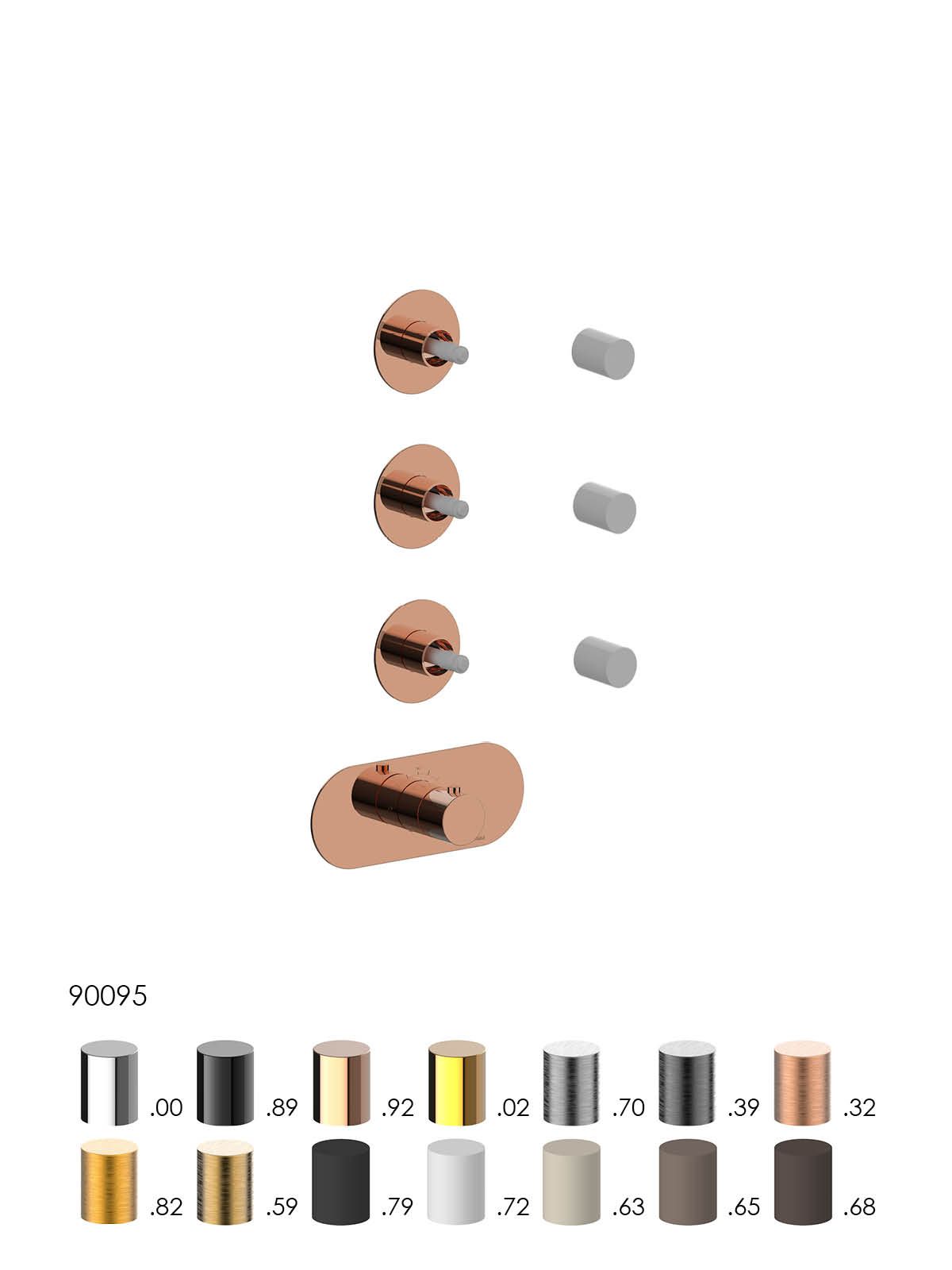 Термостатический смеситель для душа с 4 отверстиями Rubinetterie Frattini отдельная эстетика ARCH-00038079 - Вид №10