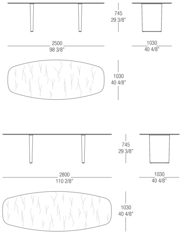 MisuraEmme Прямоугольный мраморный стол Atelier sun-id-1412067 - Вид №2