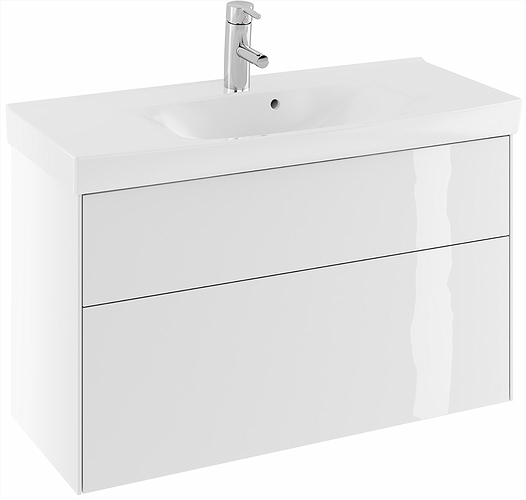 47430 IFO Sense тумба под умывальник, с двумя ящиками, W = 600 мм, W1 = 622 мм, белый - Вид №8