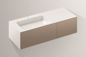 5158811000 Умывальник с тумбой, wp.folio7, белая, proshield, лакированная, шелковисто-матовый блеск, лунный камень Alape серия FO (Folio)