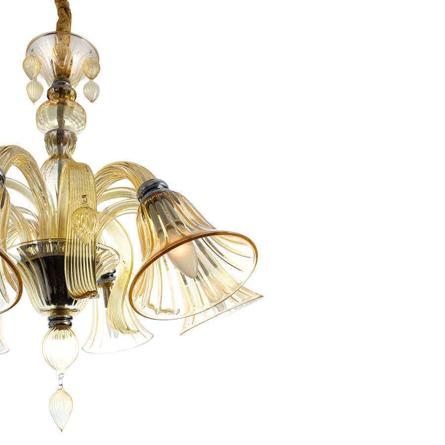 Подвесная люстра Arte Lamp Corno A8026LM-6CC ARTE LAMP ДИЗАЙНЕРСКИЕ, CORNO 056385 Желтый  - Вид №3