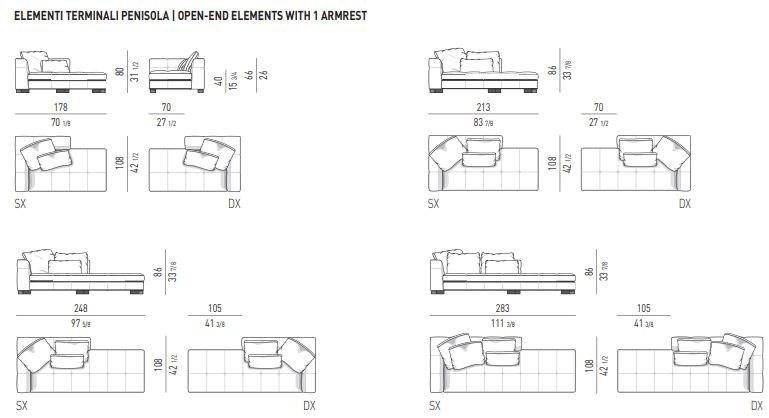 Minotti Модульный тканевый диван Blazer sun-id-1375769 - Вид №13