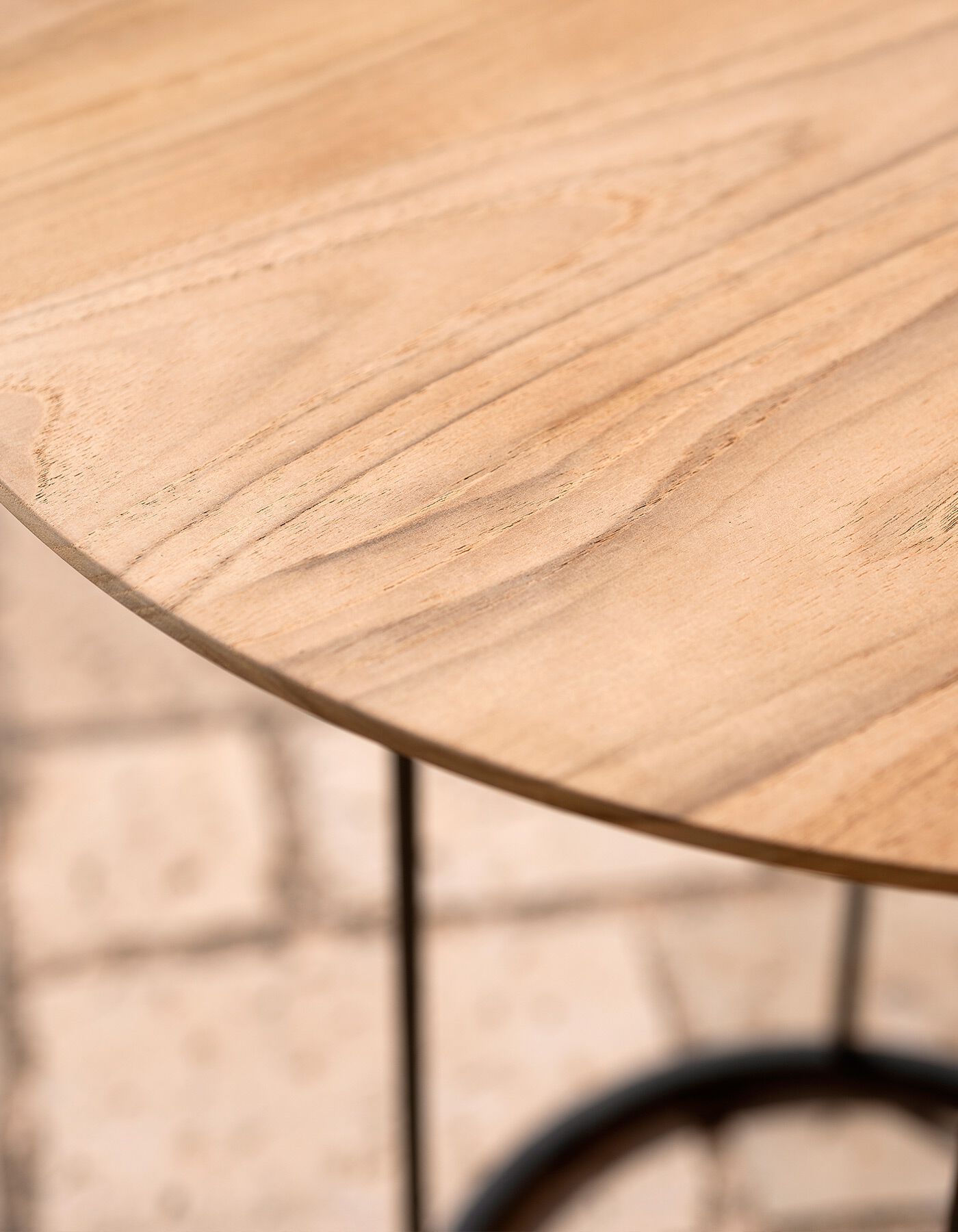 Алюминиевый круглый низкий садовый журнальный столик RODA Zefiro ARCH-00018336 - Вид №3