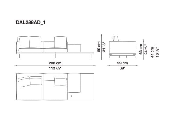 3-местный тканевый диван B&B Italia док ARCH-00033457 - Вид №39