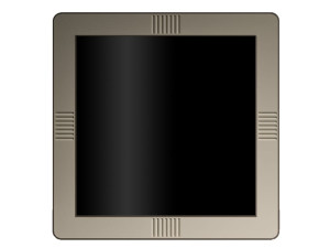 Квадратное деревянное зеркало с рамкой