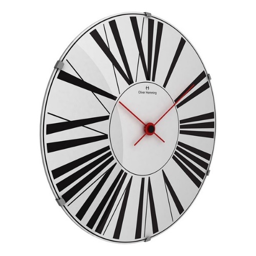 Настенные часы Vitri, Ø50 см, белые, W500DG53W Oliver Hemming  - Вид №2