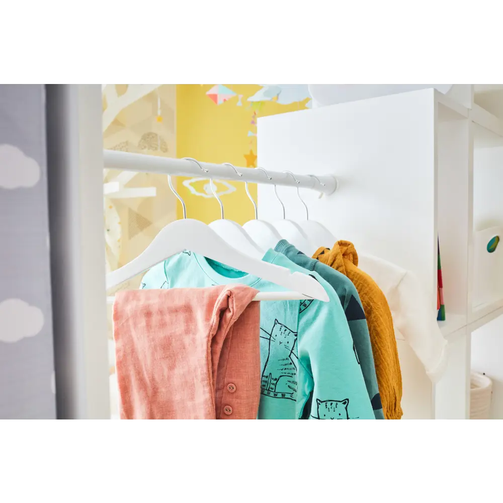 SPACEO Детские вешалки из эвкалипта с поворотной системой, 4 шт 82680679 Плечики детские STLM-0033937 - Вид №7