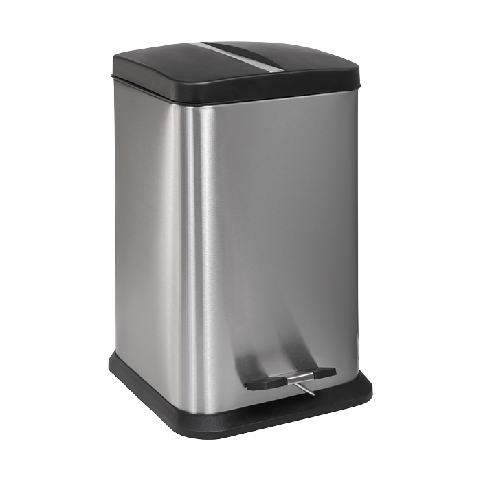 85790 Нержавеющее мусорное ведро на пол с пластмассовой вкладкой SANELA 