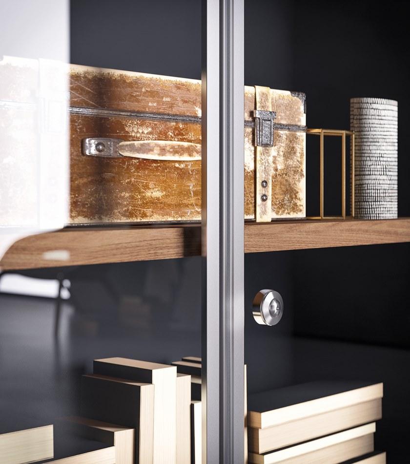 Sinetica Высокий офисный ящик для хранения из кожи с распашными дверцами Executive cabinets sun-id-1512546 - Вид №2