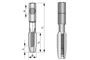 15780236 Метчик М 8 с хвостовиком HEX 1/4 дюйма 940080 Bucovice Tools