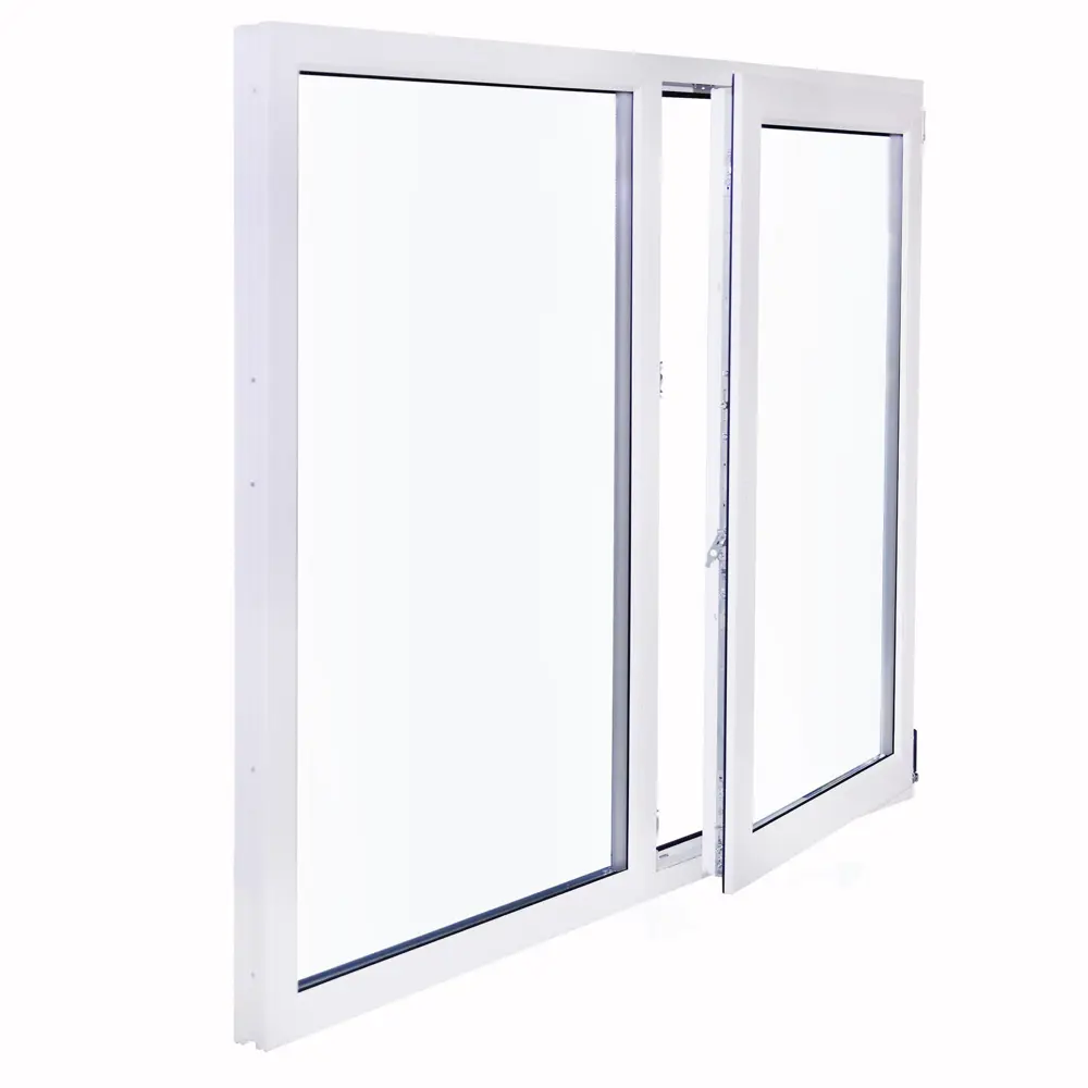 Пластиковое окно ПВХ Deceuninck двустворчатое 1440x1450 мм (ВхШ) однокамерный стеклопакет белый (с двух сторон) STLM-2189720 - Вид №2