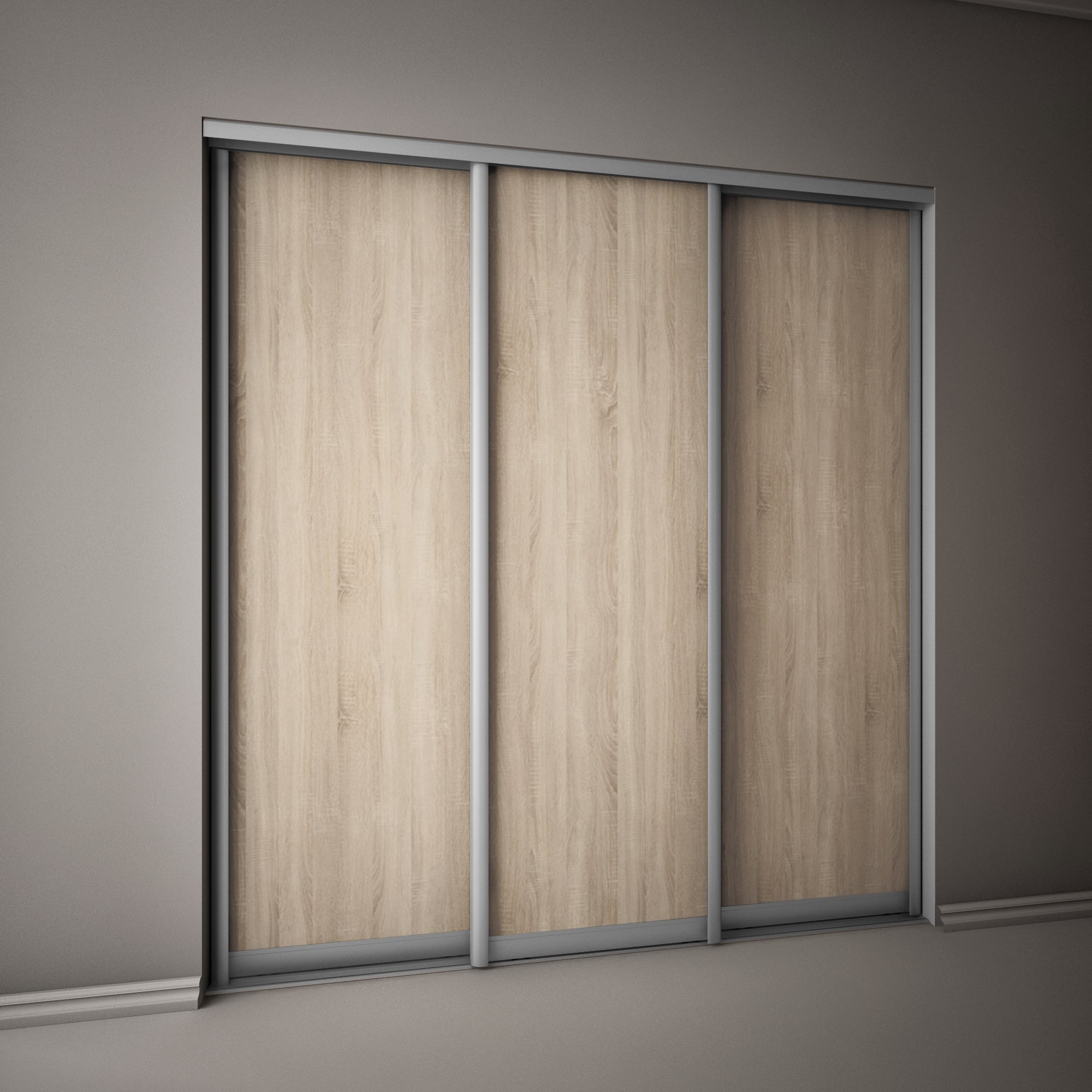 SPACEO Дверь-купе акация светлая с алюминиевым профилем 2255x804 мм 82041924 STLM-0018259 - Вид №4