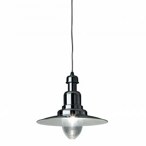 Подвесной светильник Ideal Lux Fiordi SP1 Big Cromo IDEAL LUX ДИЗАЙНЕРСКИЕ, FIORDI 072642 Хром