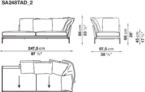 Угловой диван из ткани B&B Italia Атолл ARCH-00091854 - Вид №35